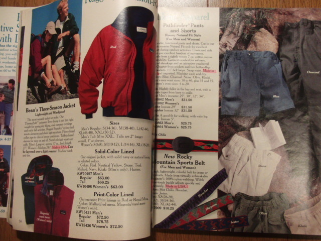 1995年のL.L.Beanのカタログ。夢と希望がごつ盛りのはずだったの